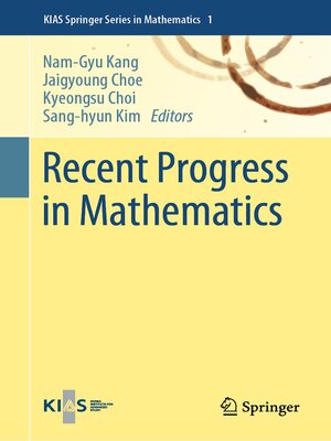 cover image of Recent Progress in Mathematics